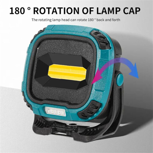 (Yellow) W895-1 COB Portable Floodlight Rechargeable Work Light Multi-Functional Flashlight (Without Battery) 1