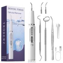 (White) K15 Pet Dog Ultrasonic Dental Scaler Tartar Plaque Remover Electric Teeth Cleaning Device