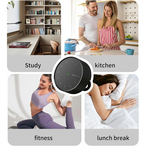 (Black) Magnetic Rotating Countdown Timer Kitchen Student Learning Time Manager Time Reminder with Bracket 1
