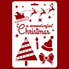 (Style 8) Christmas Cake Stencil Templates Decoration Mold Tools Coffee Decorating Molds (BPA-Free,No FDA Certificate)