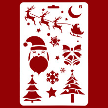 (Style 6) Christmas Cake Stencil Templates Decoration Mold Tools Coffee Decorating Molds (BPA-Free,No FDA Certificate)