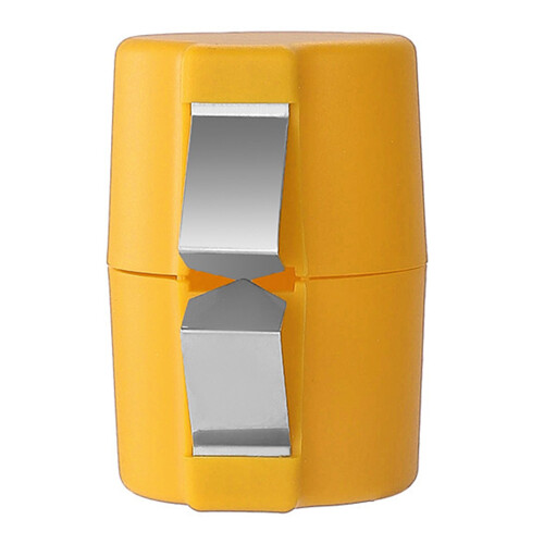(Yellow) Handheld Egg Shell Opener PP+Stainless Steel Egg Shell Separator Kitchen Gadget