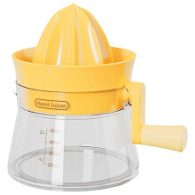 (Orange) Manual Juicer Rotating Hand Crank Citrus Juicer Fruit Squeezer for Orange Lemon Watermelon (BPA Free,No FDA)