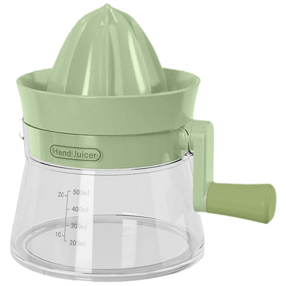 (Green) Manual Juicer Rotating Hand Crank Citrus Juicer Fruit Squeezer for Orange Lemon Watermelon (BPA Free,No FDA)-image-OPC-PJS6CWV-NEW