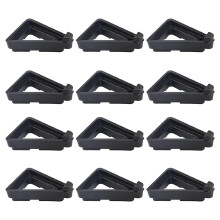 (Black L) 12Pcs Gardening Flower Pot Foot Pad PP Ventilation Plant Pot Heighten Base