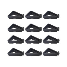 (Black S) 12Pcs Gardening Flower Pot Foot Pad PP Ventilation Plant Pot Heighten Base