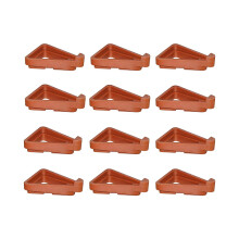 (Orange S) 12Pcs Gardening Flower Pot Foot Pad PP Ventilation Plant Pot Heighten Base