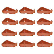 (Orange L) 12Pcs Gardening Flower Pot Foot Pad PP Ventilation Plant Pot Heighten Base