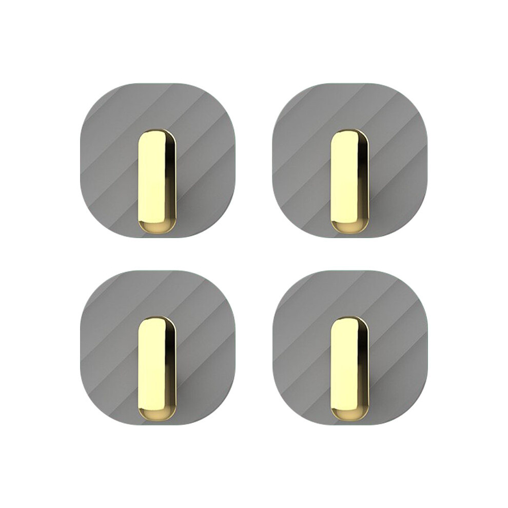 (Grey) YM802 4Pcs Kitchen Bedroom Punch Free Wall Hanger Waterproof Traceless Hook-image-OPC-PJS6DQD-NEW