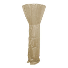 (Beige) 221x85x48cm Waterproof 210D Oxford Cloth Patio Heater Cover Dustproof Pyramid Vertical Outside Protection Cover