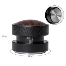 (53mm) Threaded Bottom Self-Leveling Coffee Tamper Gravity Calibrated Pressure 304 Stainless Steel Espresso Distributor (BPA-Free,No FDA)