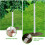 (Green) 1 Large+1 Small Tree Trunk Cover Plastic Tree Trunk Wrap Pipe Bark Protectors 4
