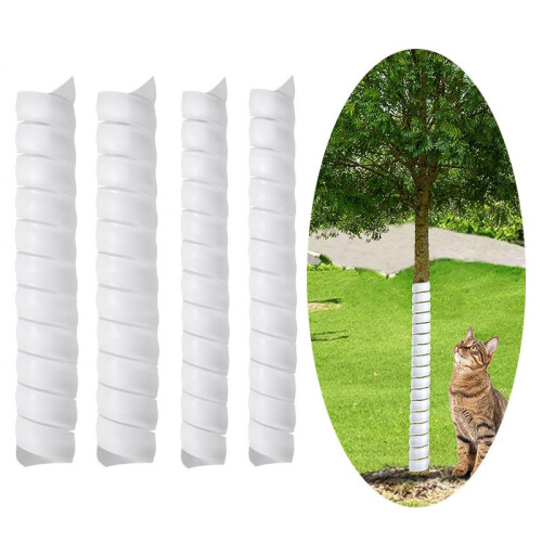 (Green) 1 Large+1 Small Tree Trunk Cover Plastic Tree Trunk Wrap Pipe Bark Protectors 1
