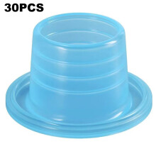 (Blue) 30Pcs Faucet Triangle Valve Leak-Proof Sealing Gasket Faucet Plumbing Silicone Seal Ring Washers