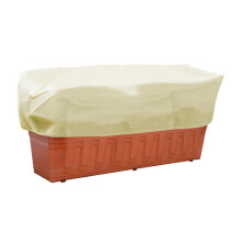 (Beige) Plant Protection Cover 100 x 40 x 45cm Rectangular Winter Planter Frost Bags Non-Woven Fabric Wraps Blanket