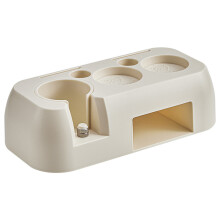 (Beige) Espresso Tamping Station Organizer Box Fit for Storage 51mm/53mm/54mm/58mm Espresso Tamper (BPA-Free,NO FDA Certification)