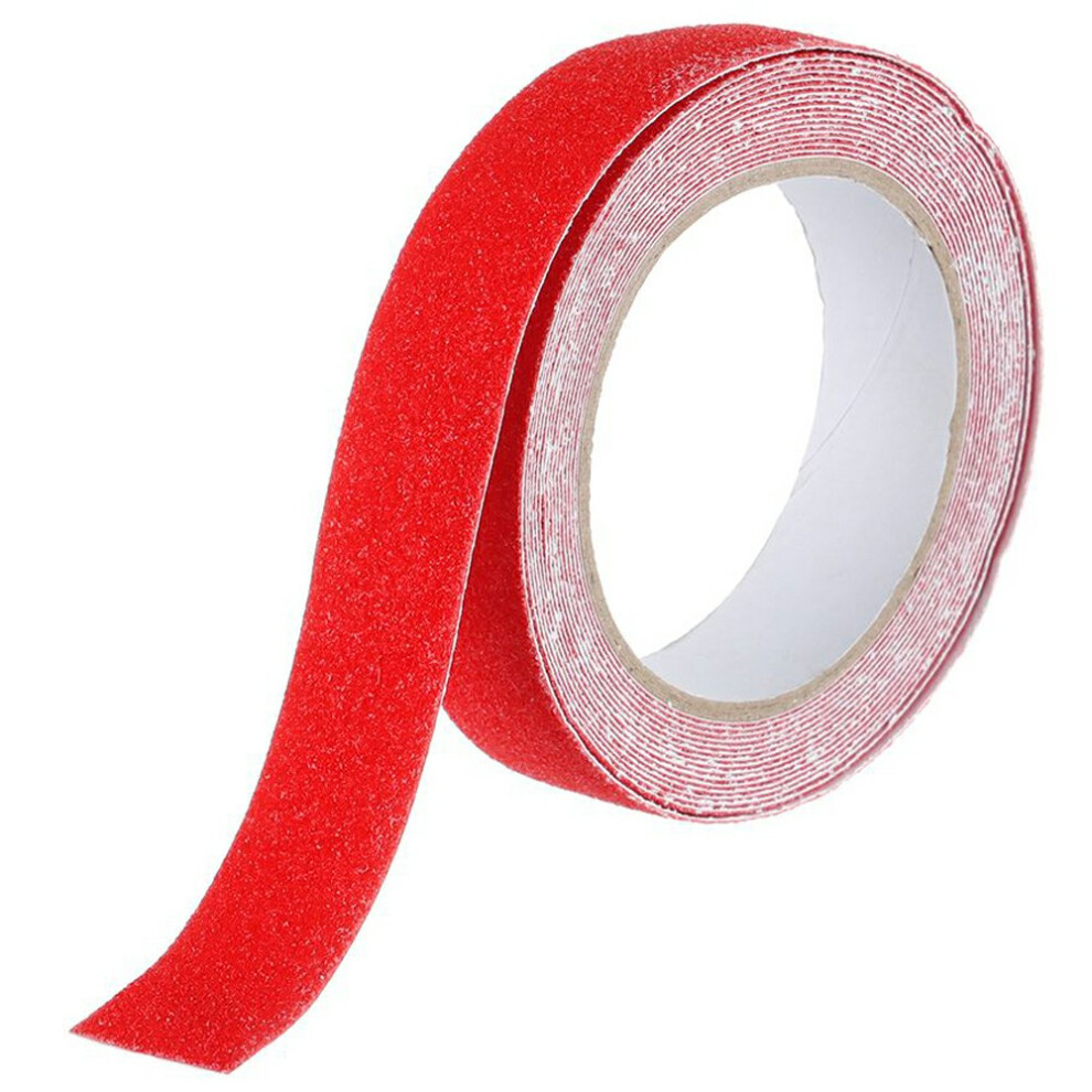 (Red) 5Cm Pvc Anti Slip Tape Adhesive Safety Traction Tape Indoor Outdoor Sticker For Stair Floor,Length 5M 6914271405218