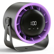 (A) 100 Speeds Adjustable Desk Fan Digital Display Wall Mounted Fan with Ambient Light ( CE Certified )