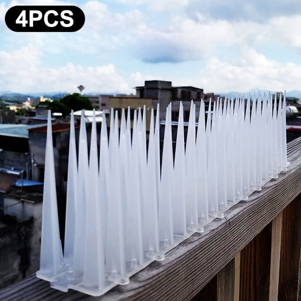 (Transparent) 4Pcs Garden Anti-Climbing Spikes Birds Cats Repellent Wall Fence Protection Device-image-OPC-PJS6J5S-NEW