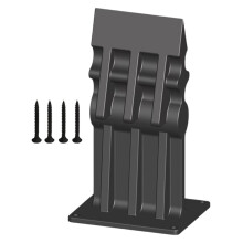 (Black) Rectangular Log Splitter Cast Iron Firewood Separator Manual Wood Splitting Tool For Home/Outdoor Use