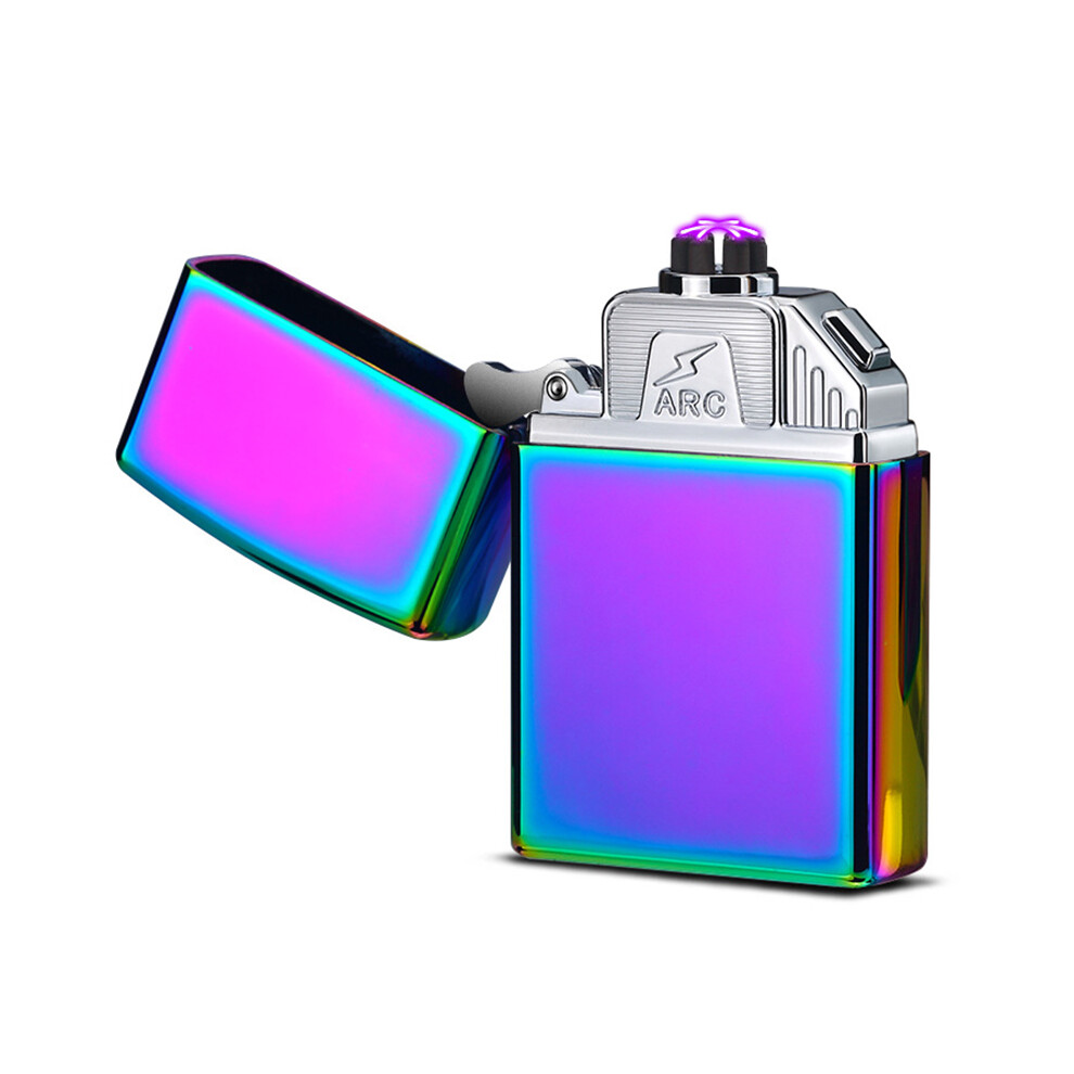(Colorful) Electric Lighter 6 Arc Windproof USB Charging Flameless Igniter Smoking Candle Kitchen Accessories
