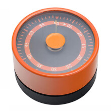 (Orange) Stainless Steel Kitchen Timer Mechanical Countdown Clock with Magnetic Base for Baking/Time Management