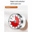 (White) Mechanical Kitchen Timer with Stand/Magnetic Base Visual Countdown for Students/Cooking Loud Alarm 3