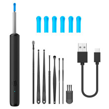 (Black) Visual Ear Cleaning Endoscope with LED Light Earwax Removal Tool Kit,Upgraded Version
