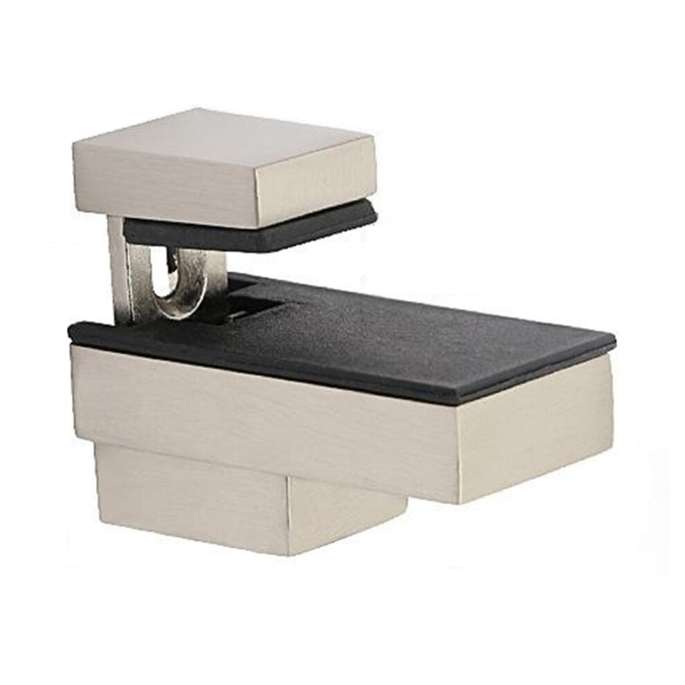 (Brushed) K826 Adjustable Glass Shelf Fixed Holder Zinc Alloy Support Clamp Arc-Mouth Clip (Clamping Thickness: 3 - 15Mm) 6914274983645