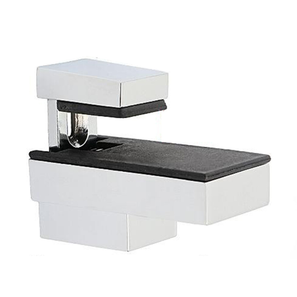 (Bright) K826 Adjustable Glass Shelf Fixed Holder Zinc Alloy Support Clamp Arc-Mouth Clip (Clamping Thickness: 3 - 15Mm) 6914277682200