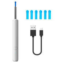 (White) Visual Ear Cleaning Endoscope with LED Light Earwax Removal Tool Kit,Standard Version