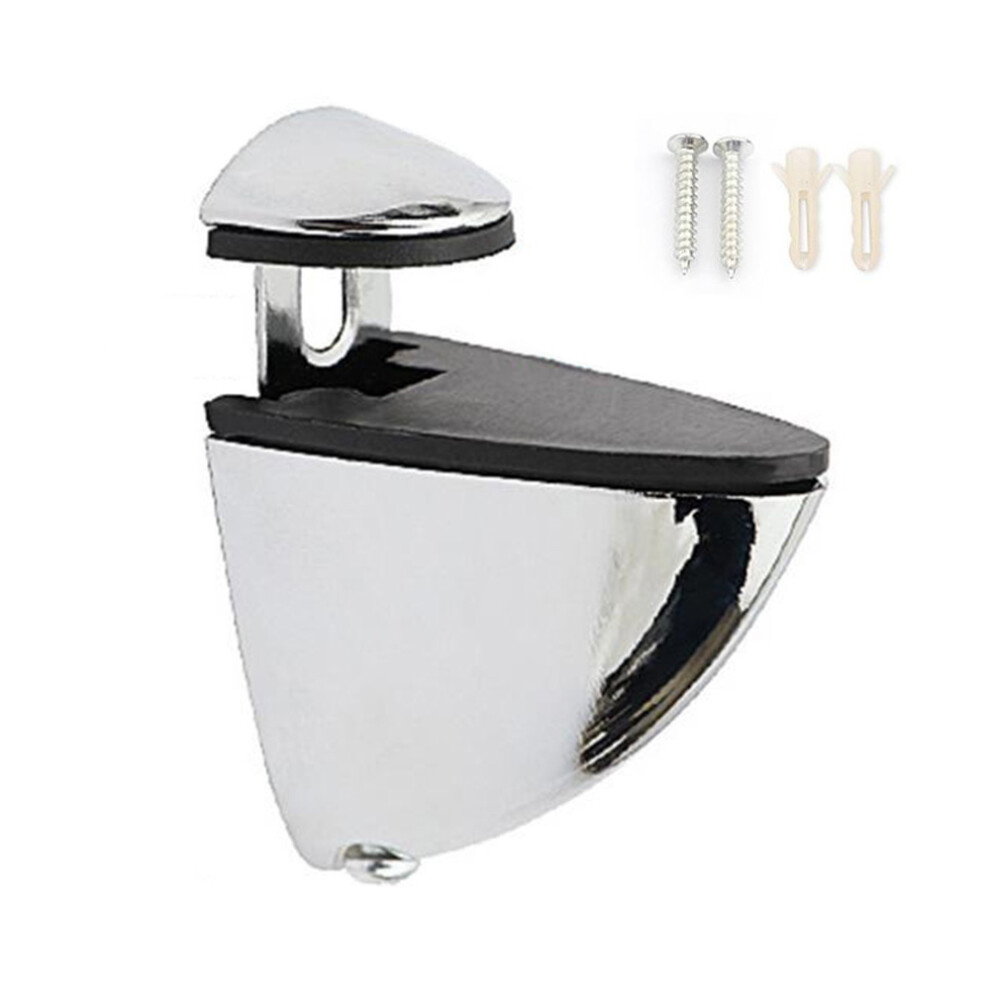 (Glossy) K169 3-20Mm Adjustable Glass Shelf Zinc Alloy Clamp Glass Wood Board Fixing Clip Support Bracket 6914272435047