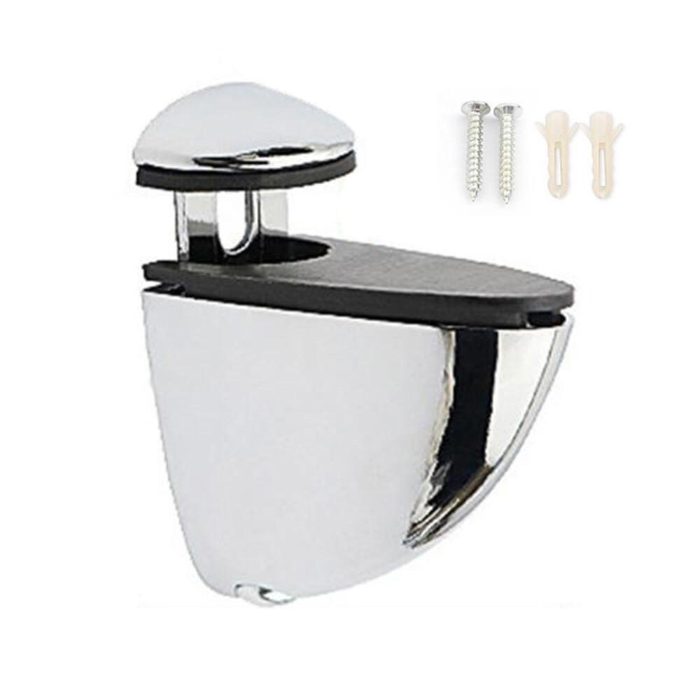 (Glossy) K168 3-15Mm Adjustable Glass Shelf Zinc Alloy Clamp Glass Wood Board Fixing Clip Support Bracket 6914272787740