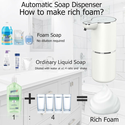 (Foam Type) M10S Automatic Soap Dispenser Wall Mount Countertop Touchless Hand Wash Smart Sensor Machine 2