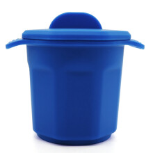 (Dark Blue) Silicone Grease Container with Strainer Lid Bacon Fat Storage Oil Bottle Lard Keeper (BPA Free,No FDA)