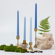 (Blue) 4Pcs 10 Inch/25cm Long Taper Candles Smokeless Unscented Candle for Hotel Home Decor Party Wedding