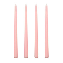 (Pink) 4Pcs 10 Inch/25cm Long Taper Candles Smokeless Unscented Candle for Hotel Home Decor Party Wedding