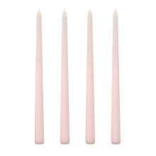 (Light Pink) 4Pcs 10 Inch/25cm Long Taper Candles Smokeless Unscented Candle for Hotel Home Decor Party Wedding