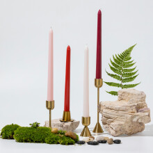 (Red) 4Pcs 10 Inch/25cm Long Taper Candles Smokeless Unscented Candle for Hotel Home Decor Party Wedding