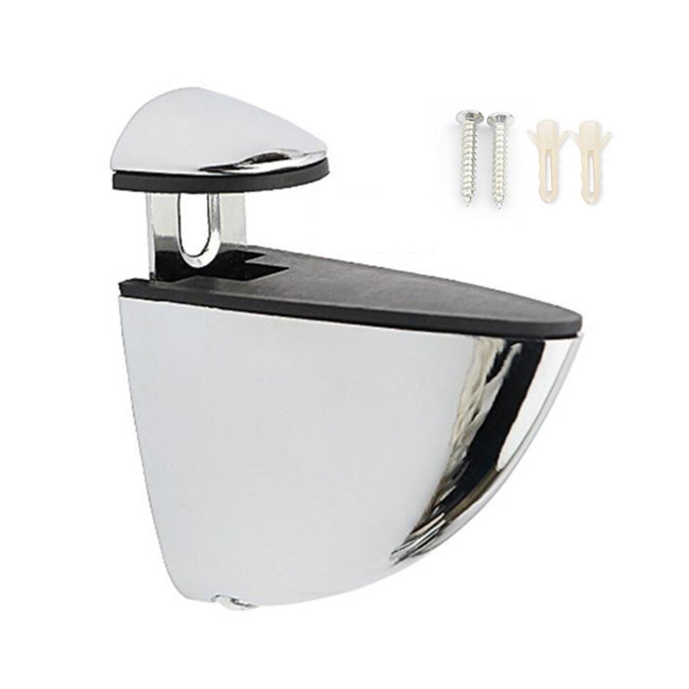 (Glossy) K170 3-20Mm Adjustable Glass Shelf Zinc Alloy Clamp Glass Wood Board Fixing Clip Support Bracket 6914270784345