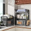 (Matte White) 39-64cm Retractable Microwave Oven Top Rack Carbon Steel Kitchen Multi-Function Storage Shelf with 6 Hooks 5