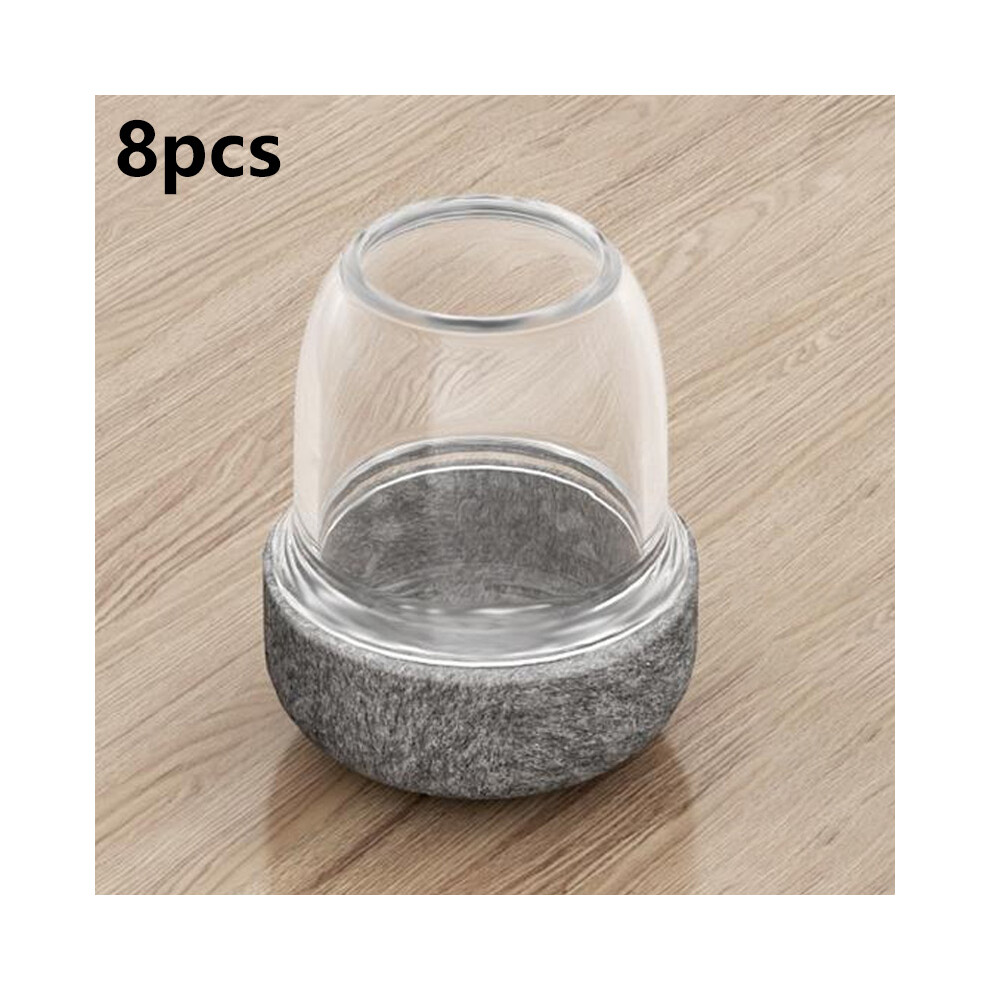 (Grey) 8Pcs Chair Leg Covers For 14-19Mm Legs Noise Reducing Furniture Feet Caps Round Anti-Slip Floor Guards For Home 6914270719569