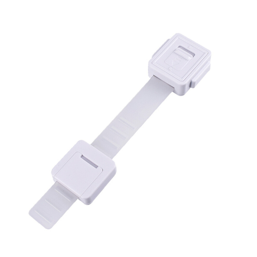 (White) Child Safety Adjustable Drawer Latches Cabinet Locks Furniture Childproofing Lock White