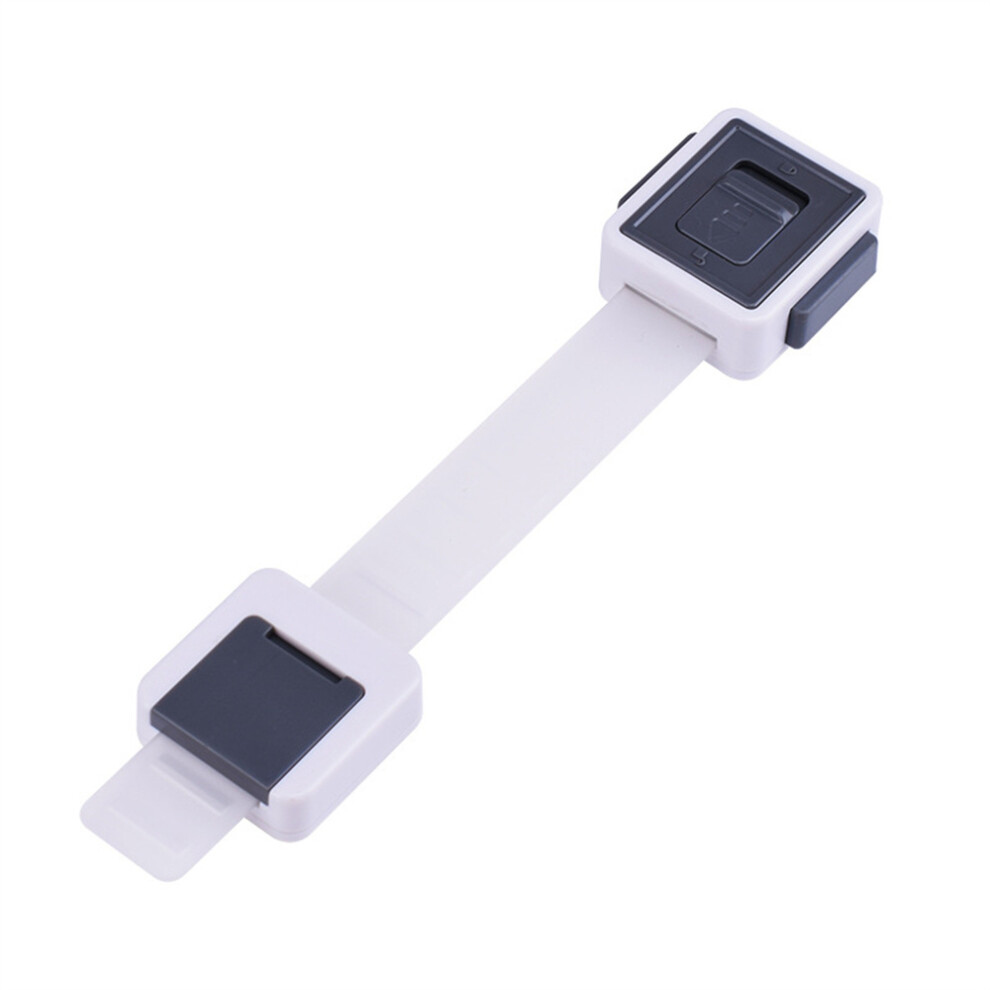 (Grey) Child Safety Adjustable Drawer Latches Cabinet Locks Furniture Childproofing Lock Grey
