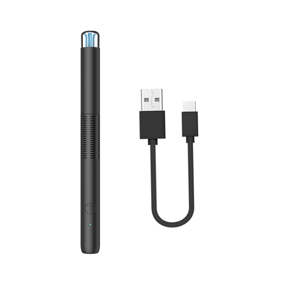 (Black) WiFi Visual Ear Cleaning Endoscope Earpick with LED Light Ear Wax Removal Tool