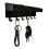 (Black) Iron Wall Mounted Key Holder Mail Organizer Hanger Hook Storage Rack for Home Entryway 1