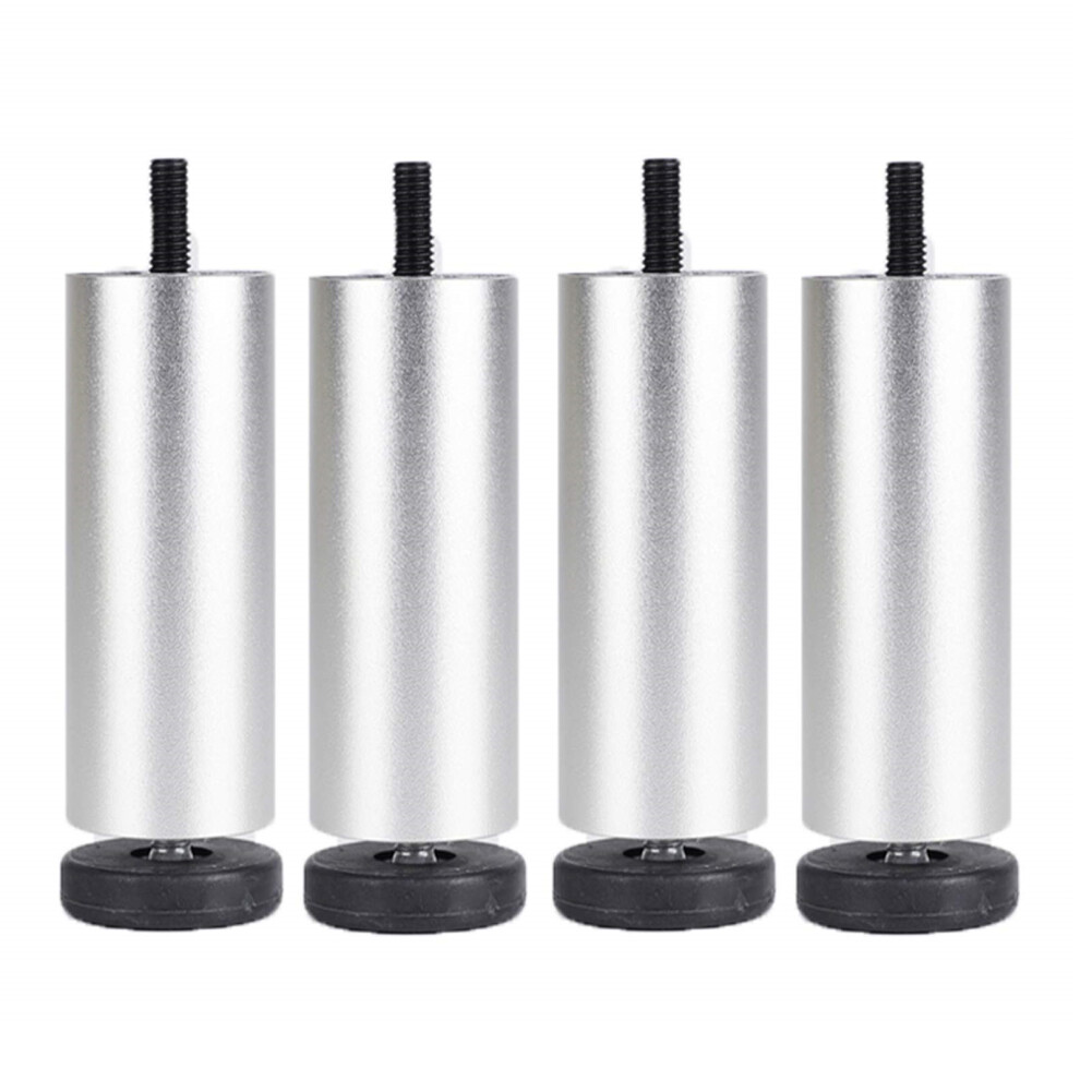 (Silver) 4Pcs 25Cm Furniture Legs Risers Feet Support For Washing Machine/Refrigerator/Sofa/Cabinet 6914271144971