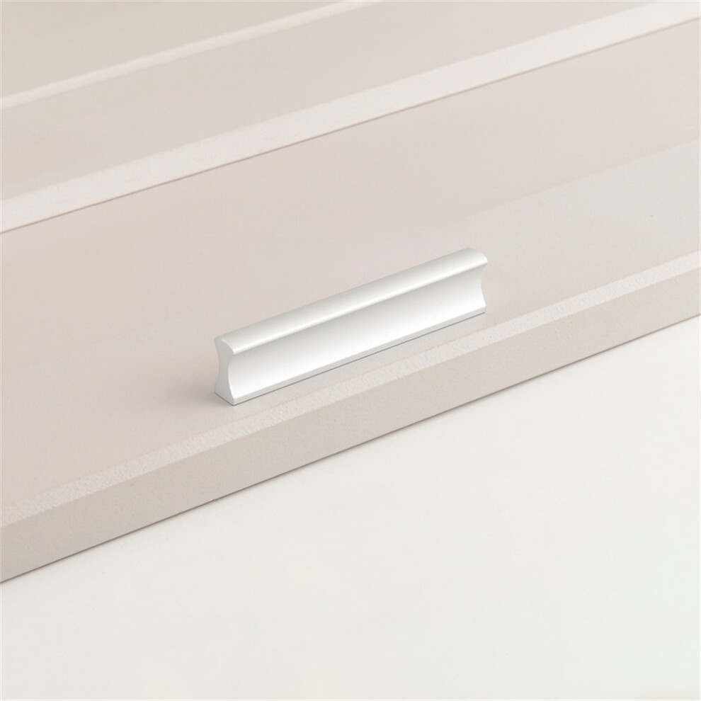 (Matte Silver) Drawer Pull 64Mm Hole Center,80Mm Length Aluminum Alloy Kitchen Cabinet Handle Furniture Hardware 6914270116887