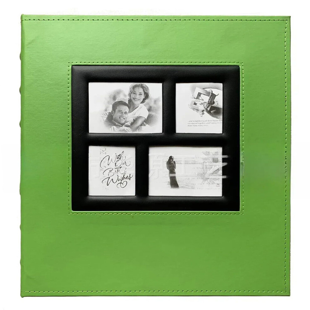 (Plain Texture/Green) PU Leather Cover Photo Album 6 Inch Photos 500 Capacity Inserts Storage Book-image-OPC-PJS6MS7-NEW