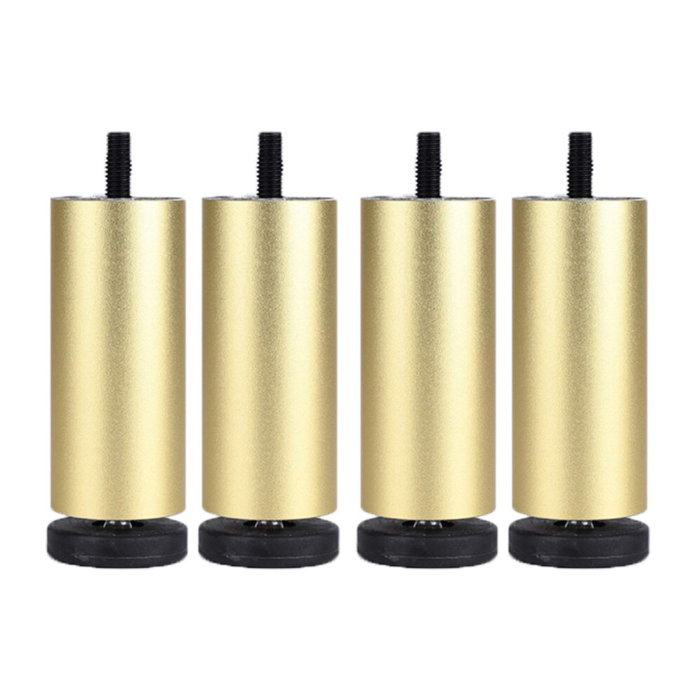 (Gold) 4Pcs 10Cm Furniture Legs Risers Feet Support For Washing Machine/Refrigerator/Sofa/Cabinet 6914276896844